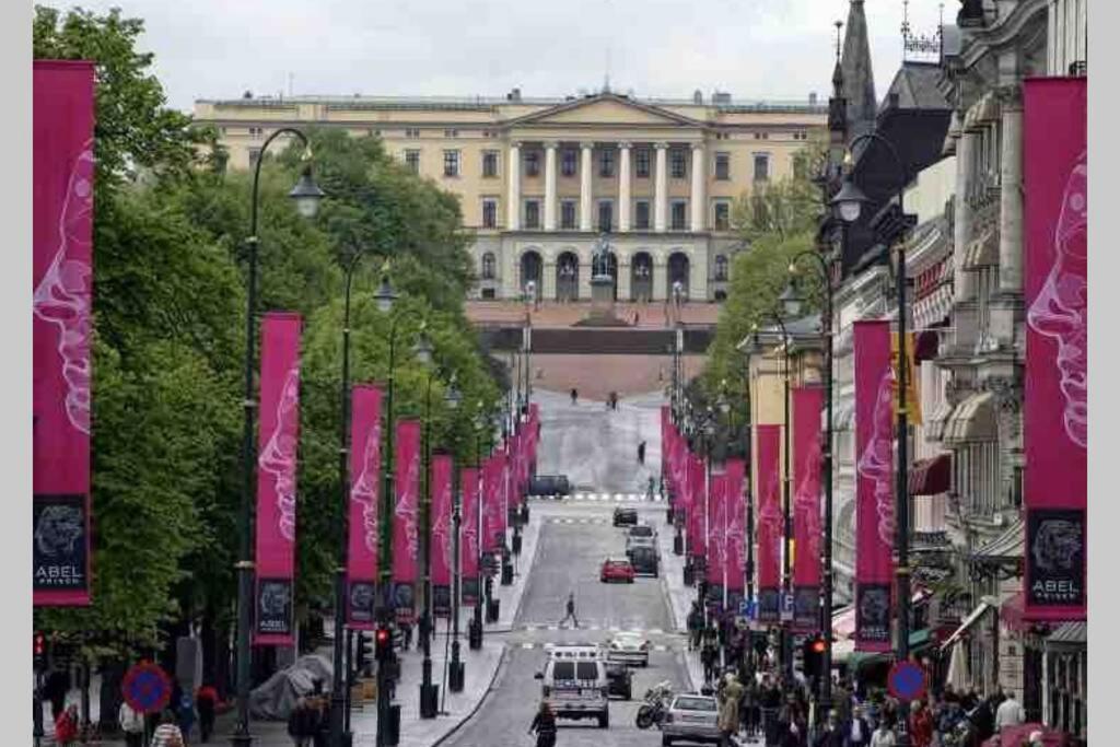 Sentral 3 roms top leilighet med gratis parkering Oslo Eksteriør bilde
