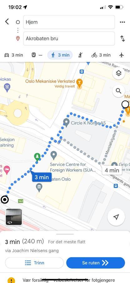 Sentral 3 roms top leilighet med gratis parkering Oslo Eksteriør bilde